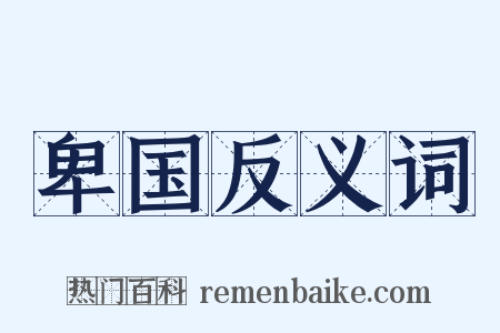 卑国反义词是什么意思的图片